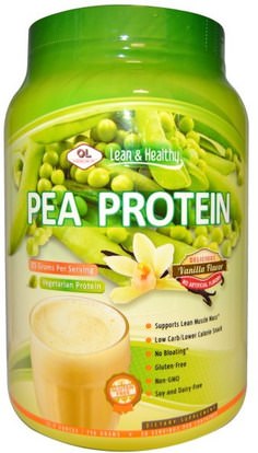 Olympian Labs Inc., Lean & Healthy Pea Protein, Vanilla Flavor, 25.9 oz (736 g) ,والمكملات الغذائية، والبروتين، باليو حمية المنتجات / الأطعمة