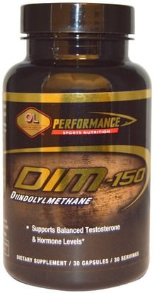 Olympian Labs Inc., Performance Sports Nutrition, DIM, 150 mg, 30 Capsules ,الصحة، الرجال، التستوستيرون، والمكملات الغذائية، ديندوليلميثان (خافت)