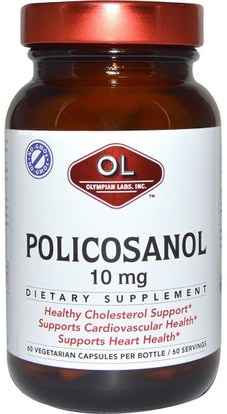Olympian Labs Inc., Policosanol, 10 mg, 60 Veggie Caps ,المكملات الغذائية، بوليكوسانول