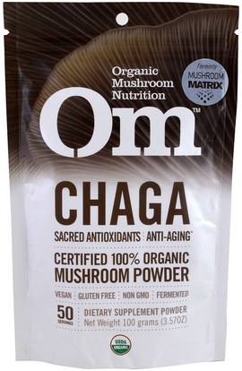 Organic Mushroom Nutrition, Chaga, Mushroom Powder, 3.57 oz (100 g) ,المكملات الغذائية، الفطر الطبية