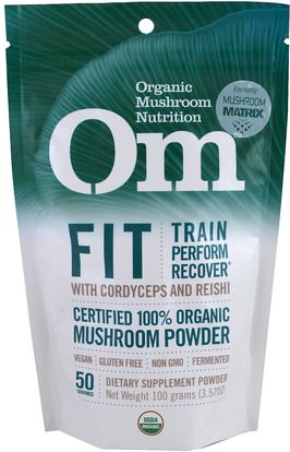 Organic Mushroom Nutrition, Fit, Mushroom Powder, 3.57 oz (100 g) ,والرياضة، والرياضة
