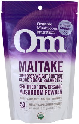 Organic Mushroom Nutrition, Maitake, Mushroom Powder, 3.57 oz (100 g) ,المكملات الغذائية، الفطر الطبية
