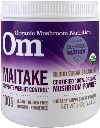 Organic Mushroom Nutrition, Maitake, Mushroom Powder, 7.14 oz (200 g) ,المكملات الغذائية، الفطر الطبية