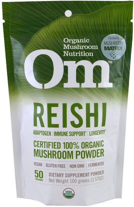 Organic Mushroom Nutrition, Reishi, Mushroom Powder, 3.57 oz (100 g) ,المكملات الغذائية، الفطر الطبية