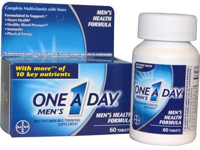 One-A-Day, One A Day Mens, Mens Health Formula, Multivitamin/Multimineral, 60 Tablets ,الفيتامينات، الرجال الفيتامينات
