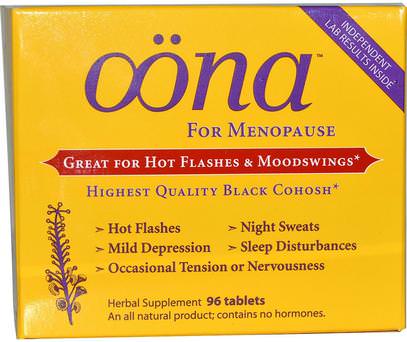 Oona, For Menopause, 96 Tablets ,والصحة، والنساء، وانقطاع الطمث