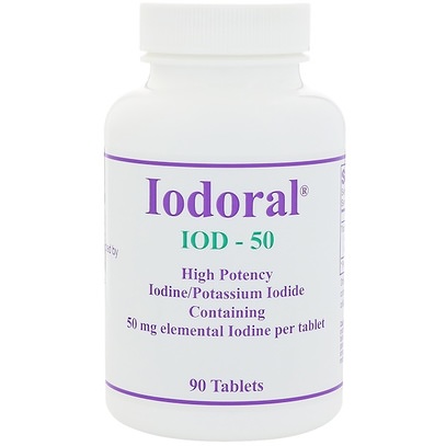 Optimox Corporation, Iodoral, 50 mg, 90 Tablets ,Herb-sa