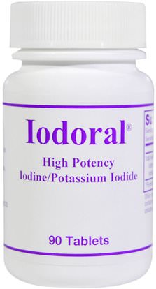 Optimox Corporation, Iodoral, Iodine/Potassium Iodide, 90 Tablets ,المكملات الغذائية، المعادن، اليود، يوديد البوتاسيوم