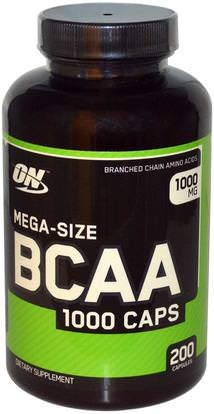 Optimum Nutrition, BCAA 1000 Caps, Mega-Size, 1,000 mg, 200 Capsules ,رياضات