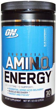 Optimum Nutrition, Essential Amino Energy, Blue Raspberry, 9.5 oz (270 g) ,رياضات