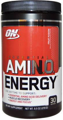 Optimum Nutrition, Essential Amino Energy, Fruit Fusion, 9.5 oz (270 g) ,رياضات
