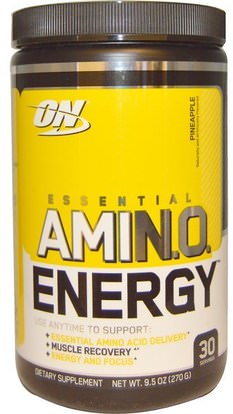 Optimum Nutrition, Essential Amino Energy, Pineapple, 9.5 oz (270 g) ,رياضات
