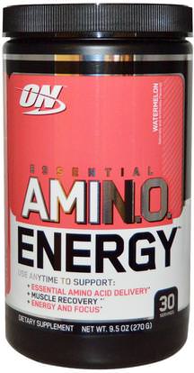 Optimum Nutrition, Essential Amino Energy, Watermelon, 9.5 oz (270 g) ,رياضات