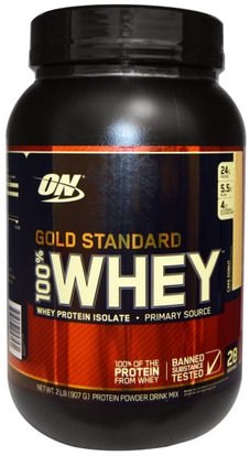 Optimum Nutrition, Gold Standard, 100% Whey, Cake Donut, 2 lb (907 g) ,رياضات