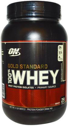 Optimum Nutrition, Gold Standard, 100% Whey, Double Rich Chocolate, 2 lb (909 g) ,رياضات