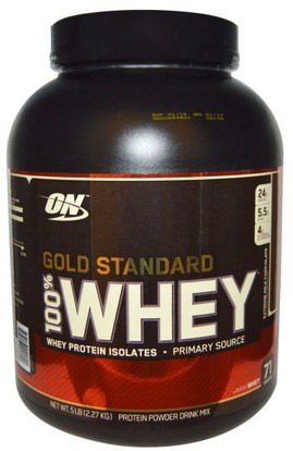 Optimum Nutrition, Gold Standard, 100% Whey, Extreme Milk Chocolate, 5 lbs (2.27 kg) ,رياضات