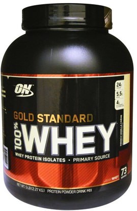 Optimum Nutrition, Gold Standard, 100% Whey, French Vanilla Crme, 5 lbs (2.27 kg) ,رياضات