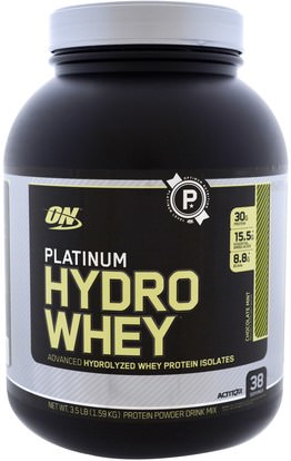 Optimum Nutrition, Platinum Hydro Whey, Chocolate Mint, 3.5 lb (1.59 kg) ,رياضات