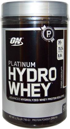 Optimum Nutrition, Platinum Hydro Whey, Turbo Chocolate, 1.75 lbs (795 g) ,رياضات