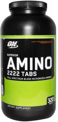 Optimum Nutrition, Superior Amino 2222 Tabs, 320 Tablets ,رياضات