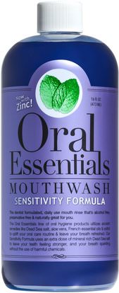 Oral Essentials, Mouthwash, Sensitivity Formula with Zinc, 16 fl oz (473 ml) ,والصحة، وجفاف الفم، ورعاية الفم والأسنان