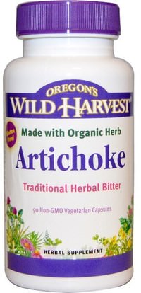 Oregons Wild Harvest, Artichoke, 90 Non-GMO Veggie Caps ,الصحة، دعم الكوليسترول، الخرشوف