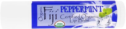 Organic Fiji, Certified Organic Lip Balm, Peppermint, 0.15 oz (4.25 g) ,حمام، الجمال، العناية الشفاه، بلسم الشفاه