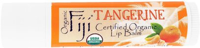 Organic Fiji, Certified Organic Lip Balm, Tangerine, 0.15 oz (4.25 g) ,حمام، الجمال، العناية الشفاه، بلسم الشفاه