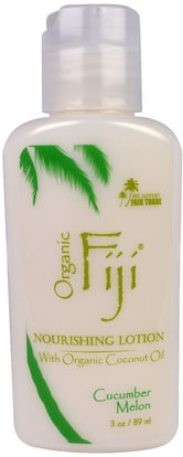 Organic Fiji, Nourishing Lotion, Cucumber Melon, 3 oz (89 ml) ,حمام، الجمال، غسول الجسم
