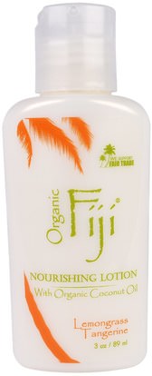 Organic Fiji, Nourishing Lotion, Lemongrass Tangerine, 3 oz (89 ml) ,حمام، الجمال، غسول الجسم