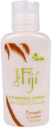 Organic Fiji, Nourishing Lotion, Pineapple Coconut, 3 oz (89 ml) ,حمام، الجمال، غسول الجسم