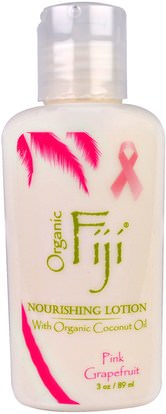 Organic Fiji, Nourishing Lotion, Pink Grapefruit, 3 oz (89 ml) ,حمام، الجمال، غسول الجسم