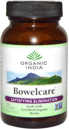 Organic India, Bowelcare, 90 Veggie Caps ,والصحة، والإمساك