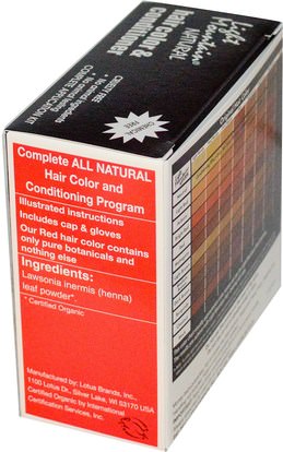 Herb-sa Light Mountain, Organic Natural Hair Color & Conditioner, Red, 4 oz (113 g)