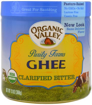 Organic Valley Purity Farms, Organic, Ghee, Clarified Butter, 13 oz (368 g) ,الطعام، غي، كيتو، فريندلي