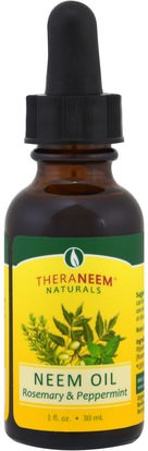 Organix South, Neem Oil, Rosemary & Peppermint, 1 fl oz (30 ml) ,أعشاب