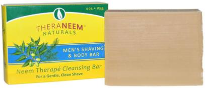 Organix South, TheraNeem Naturals, Mens Shaving & Body Bar, 4 oz (113 g) ,حمام، الجمال، كريم الحلاقة