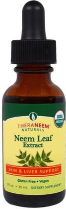 Organix South, Theraneem Naturals, Neem Leaf Extract, Skin & Live Support, 1 fl oz (30 ml) ,أعشاب