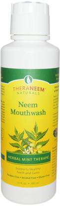 Organix South, TheraNeem Naturals, Neem Mouthwash, Herbal Mint Therape, 16 fl oz (480 ml) ,حمام، الجمال، شفهي، الأسنان، تهتم، غسول الفم، الأعشاب