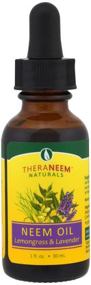 Organix South, TheraNeem Naturals, Neem Oil, Lemongrass & Lavender, 1 fl oz (30 ml) ,أعشاب