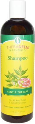 Organix South, TheraNeem Naturals, Shampoo, Gentle Therap, 12 fl oz (360 ml) ,حمام، الجمال، الشعر، فروة الرأس، الشامبو، مكيف