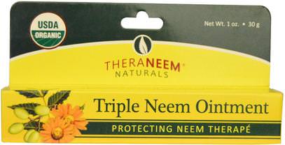 Organix South, TheraNeem Naturals, Triple Neem Ointment, 1 oz (30 g) ,حمام، الجمال، العناية الشفاه