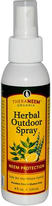 Organix South, TheraNeem Organix, Herbal Outdoor Spray, 4 fl oz (120 ml) ,المنزل، علة و طارد الحشرات