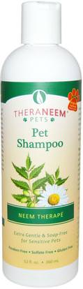 Organix South, TheraNeem Pets, Pet Shampoo, Neem Therape, 12 fl oz (360 ml) ,والأعشاب، والشامبو والاستمالة الحيوانات الأليفة