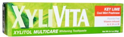 Organix South, XyliVita, Xylitol Multicare Whitening Toothpaste, Key Lime, 3.4 oz (96 g) ,حمام، الجمال، معجون أسنان