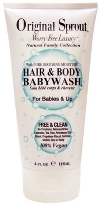 Original Sprout Inc, Hair & Body BabyWash, 4 fl oz (118 ml) ,حمام، الجمال، شعر، فروة الرأس، الشامبو، مكيف، شامبو أطفال