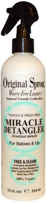 Original Sprout Inc, Miracle Detangler, For Babies & Up, 12 fl oz (354 ml) ,حمام، والجمال، والمكيفات، والأطفال ديتانغلر، والشعر، وفروة الرأس، والشامبو، مكيف