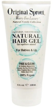 Original Sprout Inc, Natural Hair Gel, For Babies & Up, 4 fl oz (118 ml) ,حمام، الجمال، تصفيف الشعر هلام