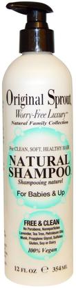 Original Sprout Inc, Natural Shampoo, For Babies & Up, 12 fl oz (354 ml) ,حمام، الجمال، شعر، فروة الرأس، الشامبو، مكيف، شامبو أطفال
