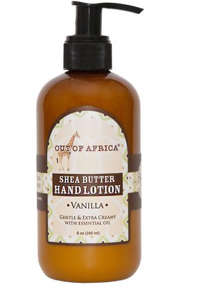 Out of Africa, Hand Lotion, Vanilla, 8 oz (230 ml) ,حمام، الجمال، كريمات اليد